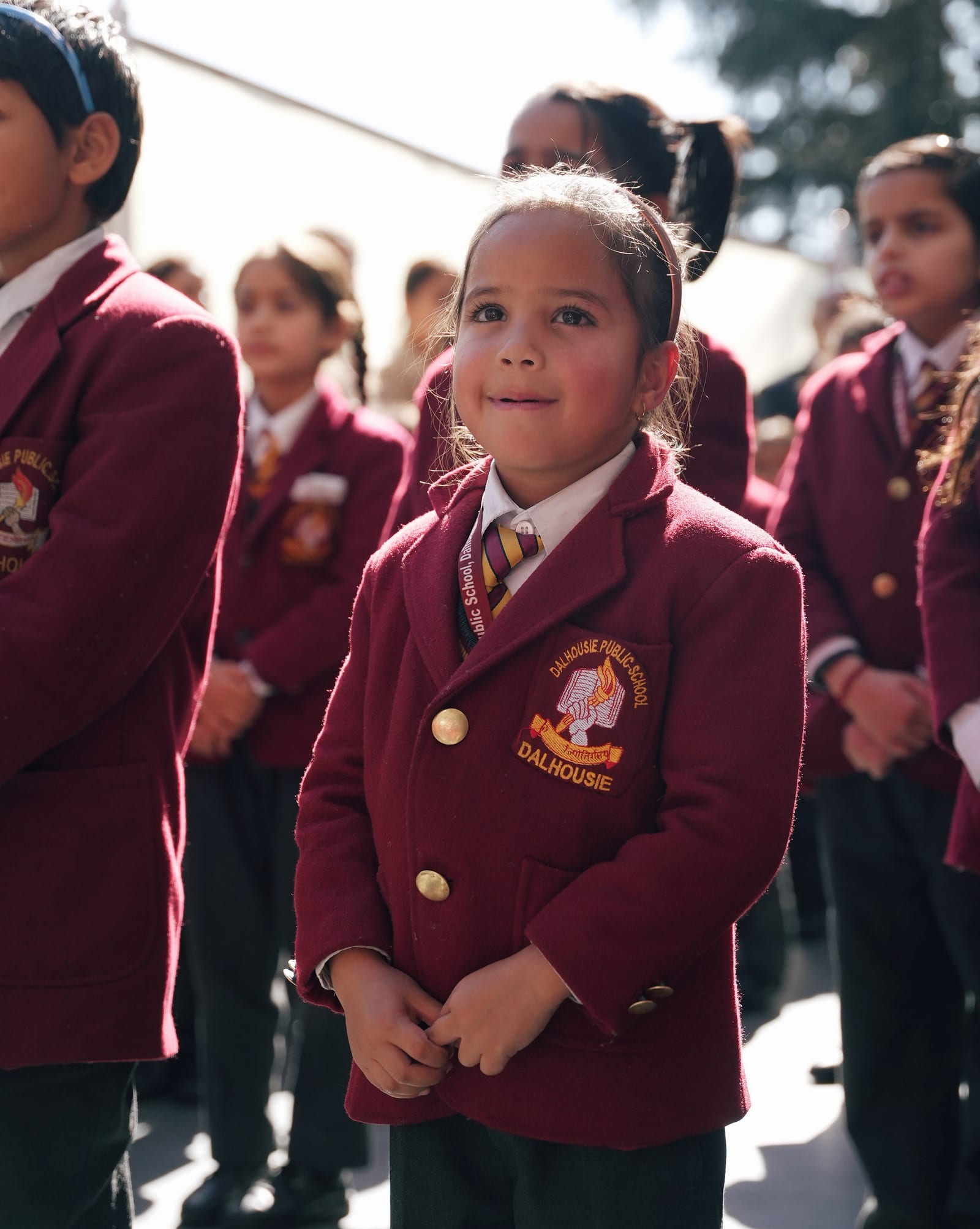 A Dalhousie pupil at morning assembly