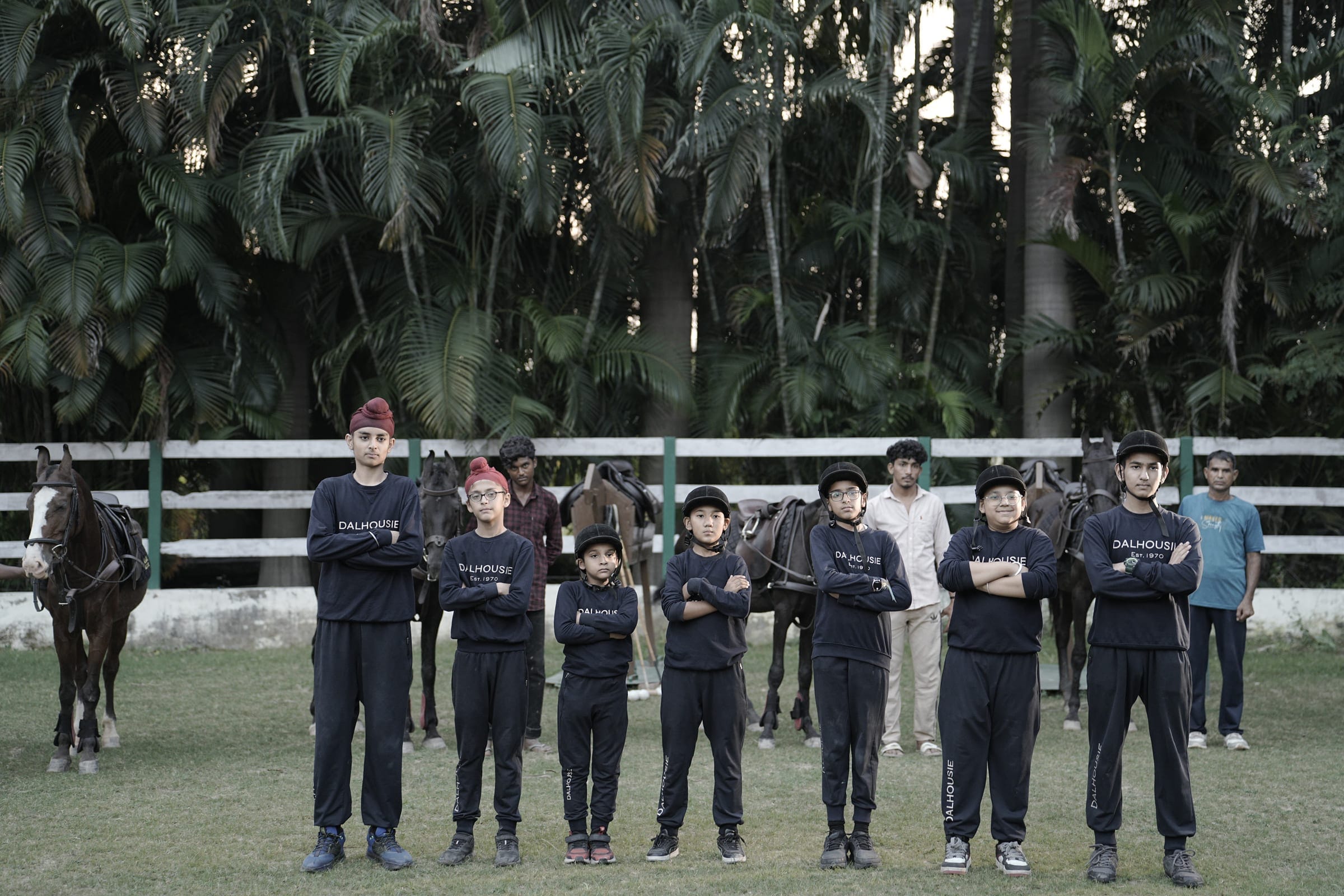 Students on the riding ground